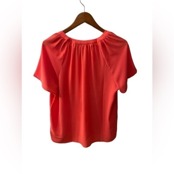 Michael Kors Coral  V-Neck Tunic With Zipper Size Medium - Picture 6 of 7